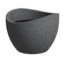 Jardinieră gri cu design curbat