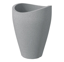 Jardiniere gri în formă de cupă