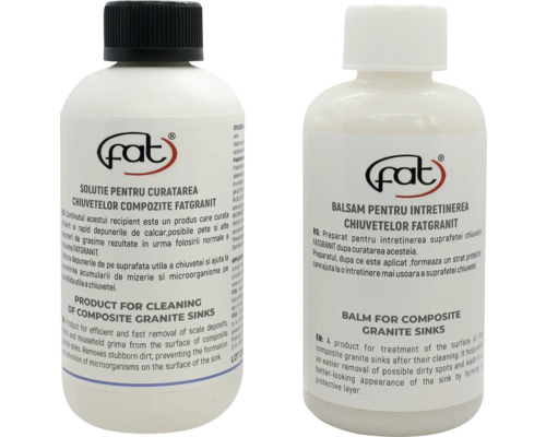Set de curățare și balsam pentru chiuvete compozite din granit pentru îngrijire și curățare
