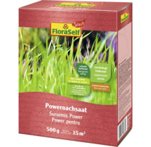 Supraînsămânțare gazon FloraSelf Power într-un pachet de 500 de grame pentru o suprafață de până la 15 metri pătrați