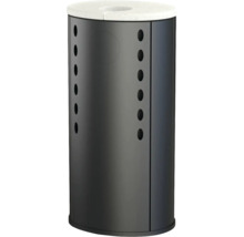 Coș de gunoi metalic cu orificii și capac