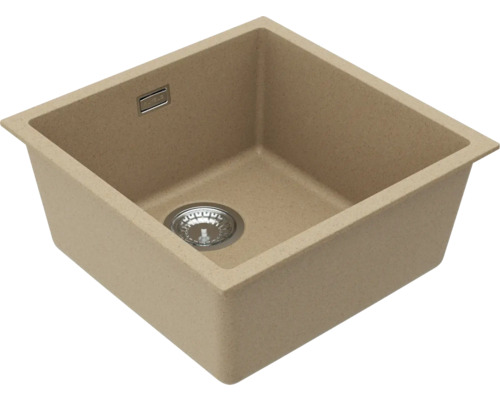 Chiuvetă din granit de formă pătrată cu ventil coș