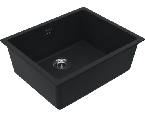 Chiuvetă bucătărie granital 1 cuvă ALVEUS Omni 30 45x55 cm fără picurător negru mat Chiuvetă de bucătărie neagră cu scurgere