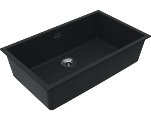 Chiuvetă bucătărie granital 1 cuvă ALVEUS Omni 40 45x75 cm fără picurător negru mat Chiuvetă din material compozit mineral cu ventil coș