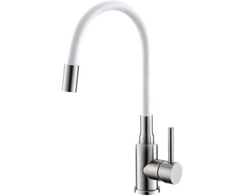 Baterie de bucătărie cu gura de scurgere pivotantă