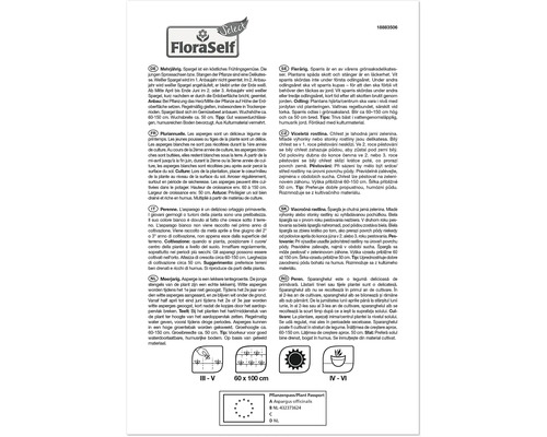 Informații despre produsul FloraSelf pentru sparanghel