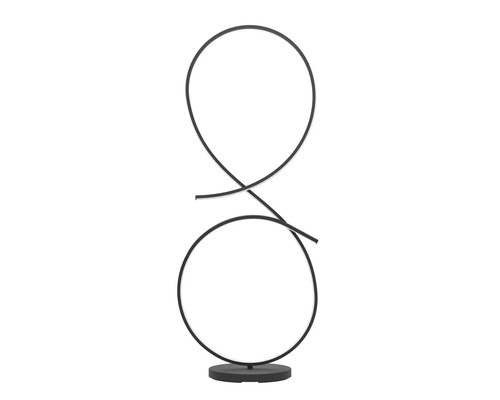 Lampă decorativă de masă cu LED, cu design abstract, pe bază rotundă