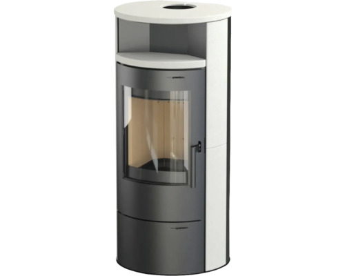 Șemineu cu fereastră și compartiment pentru lemne