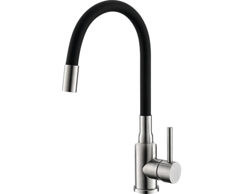 Baterie de bucătărie cu gât flexibil