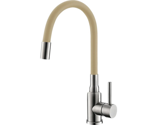 Baterie de bucătărie cu gura de scurgere pivotantă