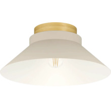 Lumină de plafon cu abajur și element din lemn