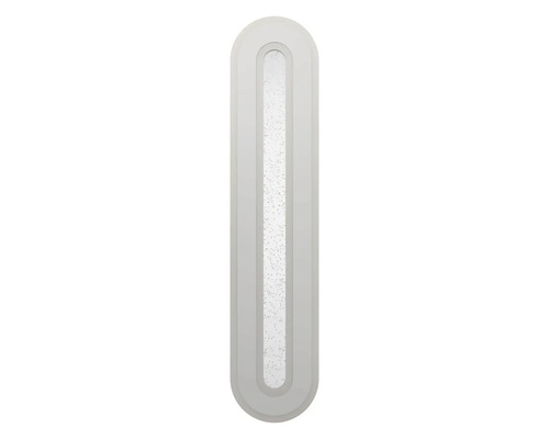 Lumină de perete îngustă, alungită, cu capete rotunjite și efect de lumină decorativă