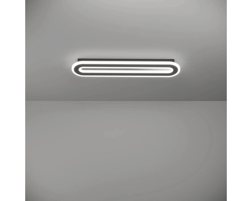 Plafonieră ovală cu LED, cu design cu inel dublu