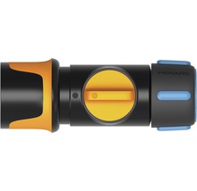 Cuplă Fiskars cu ventil de închidere pentru furtunuri de grădină