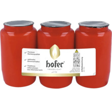 Trei lumânări roșii de mormânt marca Hofer Friedlicht