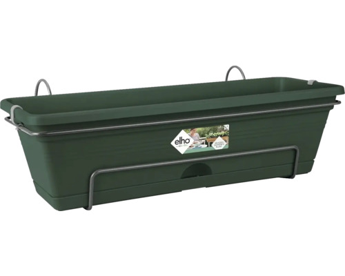 Jardinieră de balcon verde închis cu suport