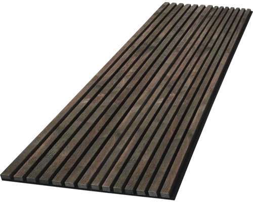 Panou riflaj acustic stejar fumuriu furniruit 18x560x2600 mm