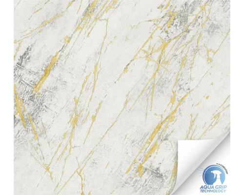 Tapet vlies WOW Designdrop model marmură gri/auriu 10,05x0,53 m Tapet cu structură de marmură și accente aurii