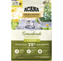 Acana Grasslands hrană pentru pisici cu rață, pui și ouă pentru toate etapele de viață