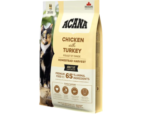 Hrană uscată pentru pisici Acana cu pui și curcan pentru pisici adulte