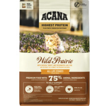 Acana Wild Prairie hrană pentru pisici cu pui, curcan și pește de apă dulce
