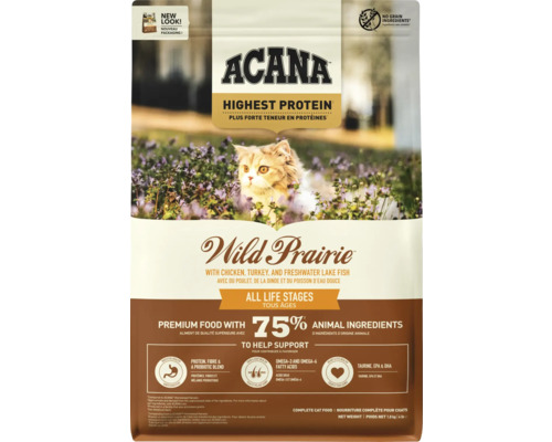 Hrană uscată pentru pisici ACANA Wild Prairie cu pasăre curte și pește sălbatic fără cereale 1,8 kg