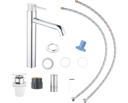 Baterie lavoar cu accesorii pentru instalarea în baie