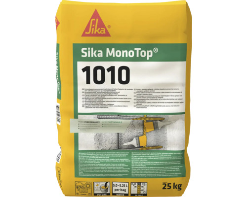 Mortar pentru reparații structurale Sika Monotop 1010 25 kg protecție armături