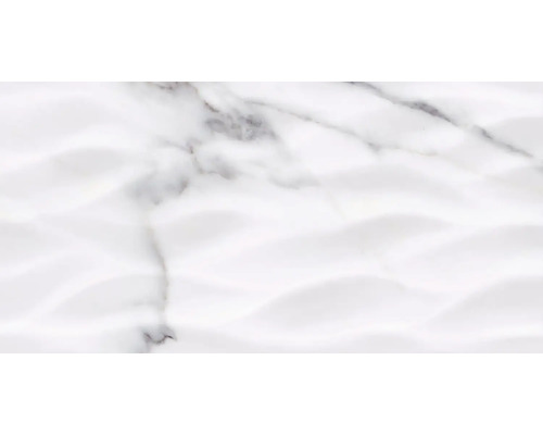 Placă decorativă de perete cu structură de marmură și suprafață ondulată