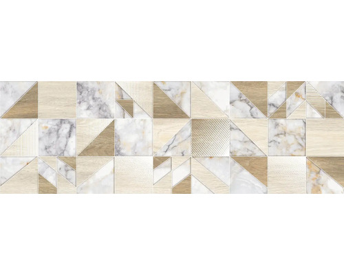 Model de faianță cu design de marmură, lemn și linii