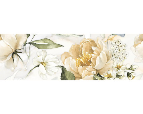 Model floral cu trandafiri și frunze