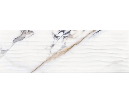 Faianță decorativă cu aspect de marmură și structură ondulată