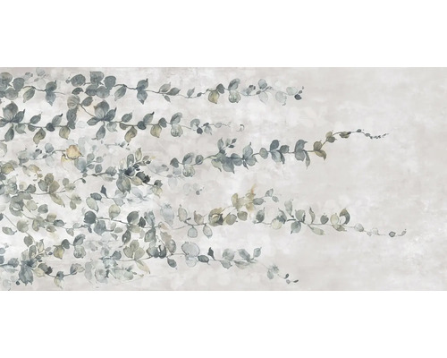 Faianță decorativă rectificată Cemento Leaves 60x120 cm Tapetă decorativă cu model de frunze