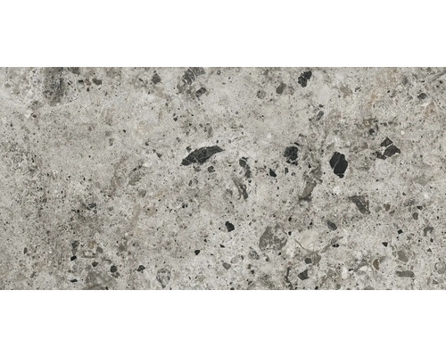 Placă ceramică gri cu aspect de terrazzo