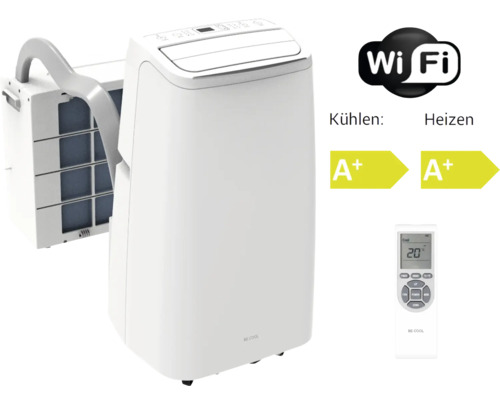 Aparat de aer condiționat mobil cu funcție Wi-Fi, clasa de eficiență energetică A+, inclusiv telecomandă