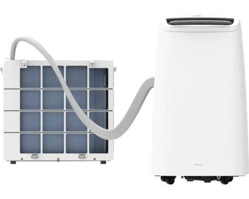 Aparat de aer condiționat mobil cu furtun de evacuare și etanșare pentru fereastră