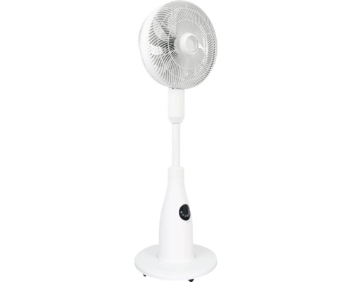 Ventilator alb cu suport pentru utilizare în interior