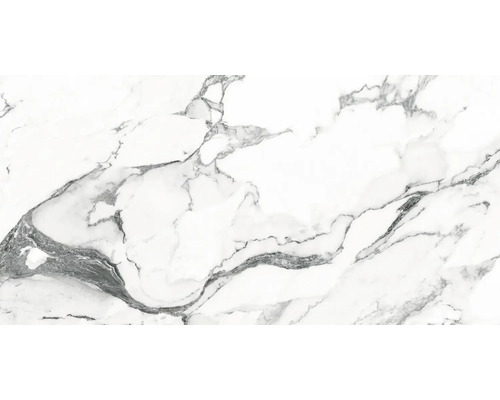 Placă albă cu structură de marmură