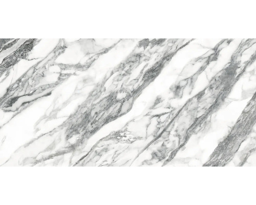 Faianță decorativă rectificată Supreme alb mat 60x120 cm Placă de marmură cu granulație naturală