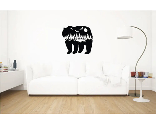 Decor de perete cu design de urs în sufragerie