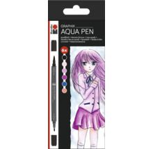 Set de șase carioci acuarelă Marabu Aqua Pen Graphix