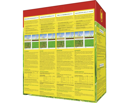 Ambalaj amestec de semințe de gazon 4 în 1 pentru regenerarea gazonului după scarificare