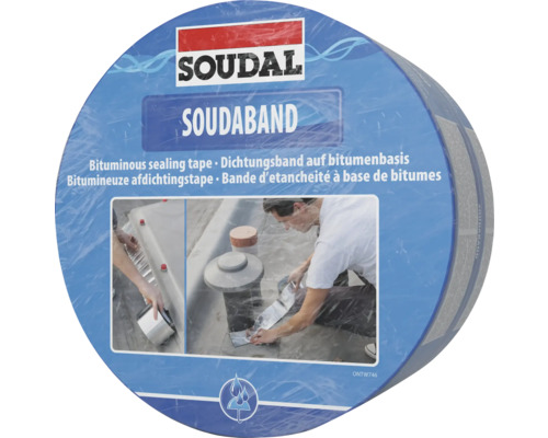 Bandă bituminoasă SOUDAL Soudalband ALU 5 cm 10 m Rola bandă bituminoasă de etanșare Soudal Soudaband
