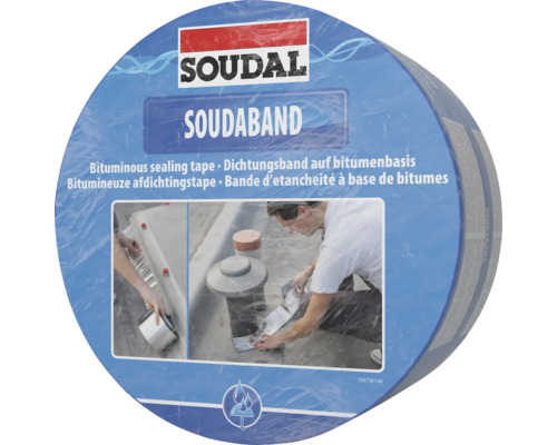 Bandă etanșare autoadezivă SOUDAL Soudalband 15 cm 10 m RAL 8017 Soudal Soudaband bandă bituminoasă de etanșare pe rolă