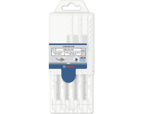 Set burghie Bosch SDS Plus-5X, cinci piese