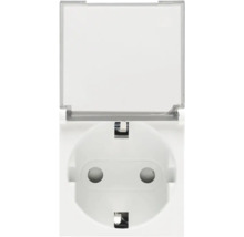 Priză cu contact de protecție cu capac rabatabil pentru interior