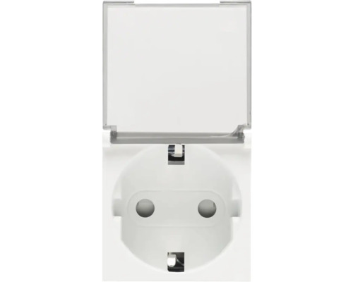 Priză cu contact de protecție cu capac rabatabil pentru interior