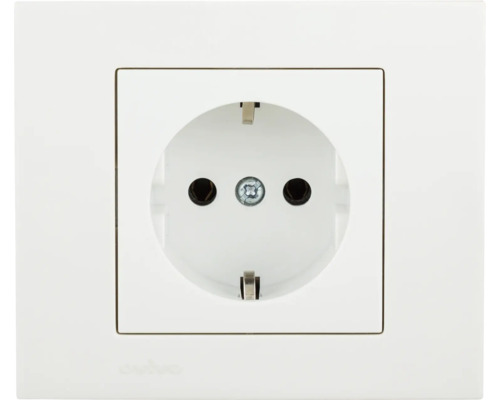 Priză albă pentru montaj pe perete