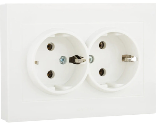 Priza dublă pentru montare pe perete