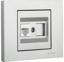 Priză date simplă Ovivo Grano CAT6, argintiu